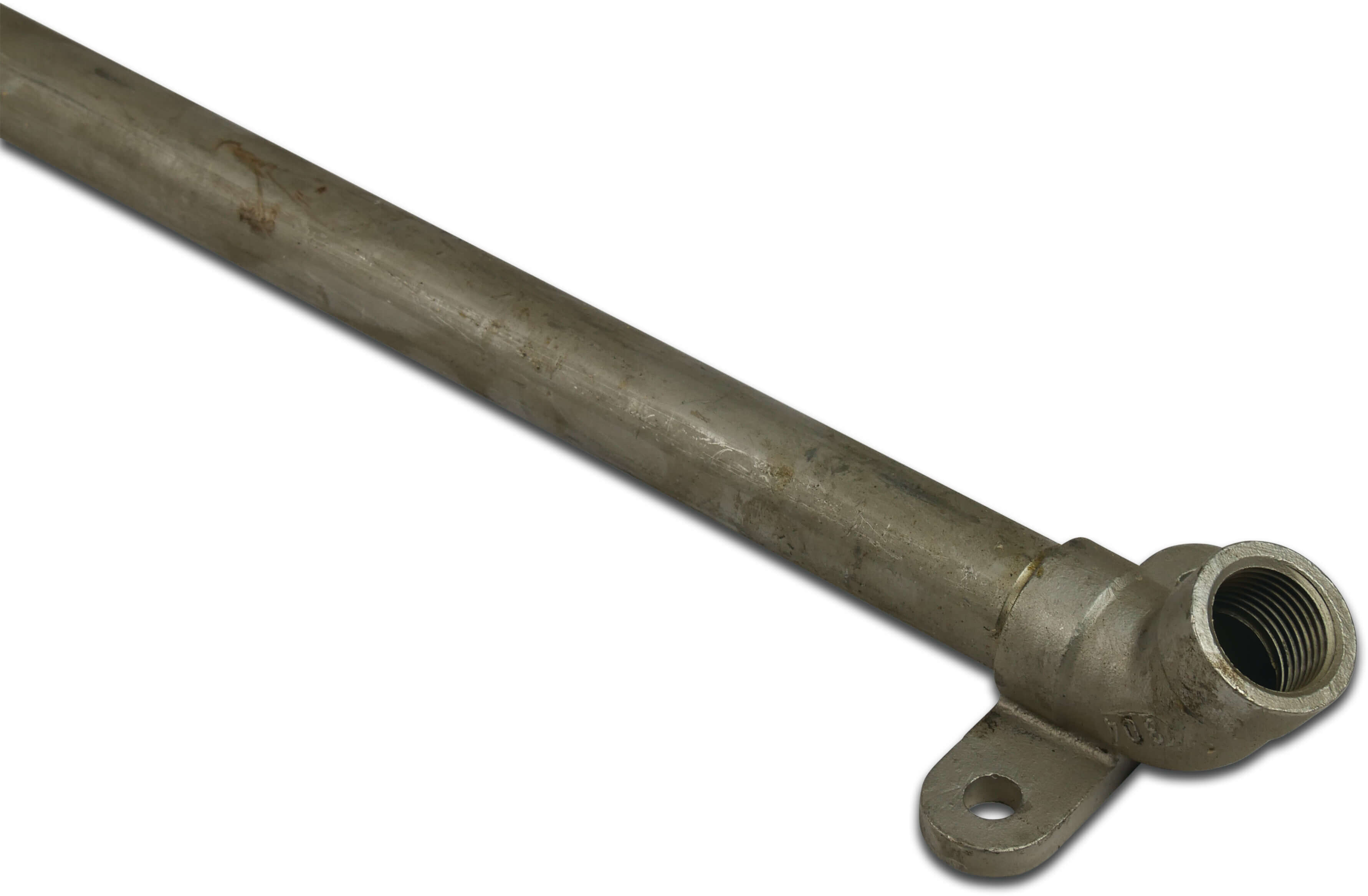 Nippelrør drikkeholder 30° rustfri stål 304 1/2" udvendig gevind 1000 mm type uden PVC klemme