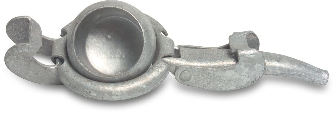Quick coupler plug steel galvanised 108 mm male part Bauer type Bauer S9