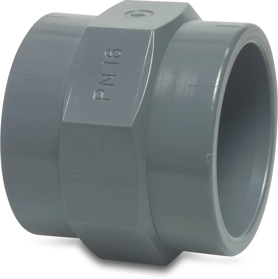 Gewindemuffe PVC-U 32 mm x 1" Klebemuffe x Innengewinde 10bar Grau P1