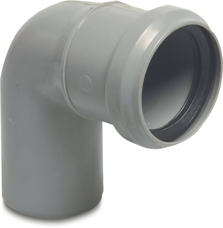 Drainage bend 87° PP 50 mm spigot x ring seal grey