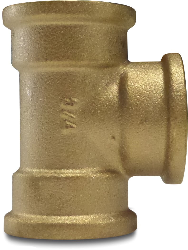 Profec Nr. 130 T-piece 90° brass 1" x 3/4" x 1" female thread 30bar type Light model