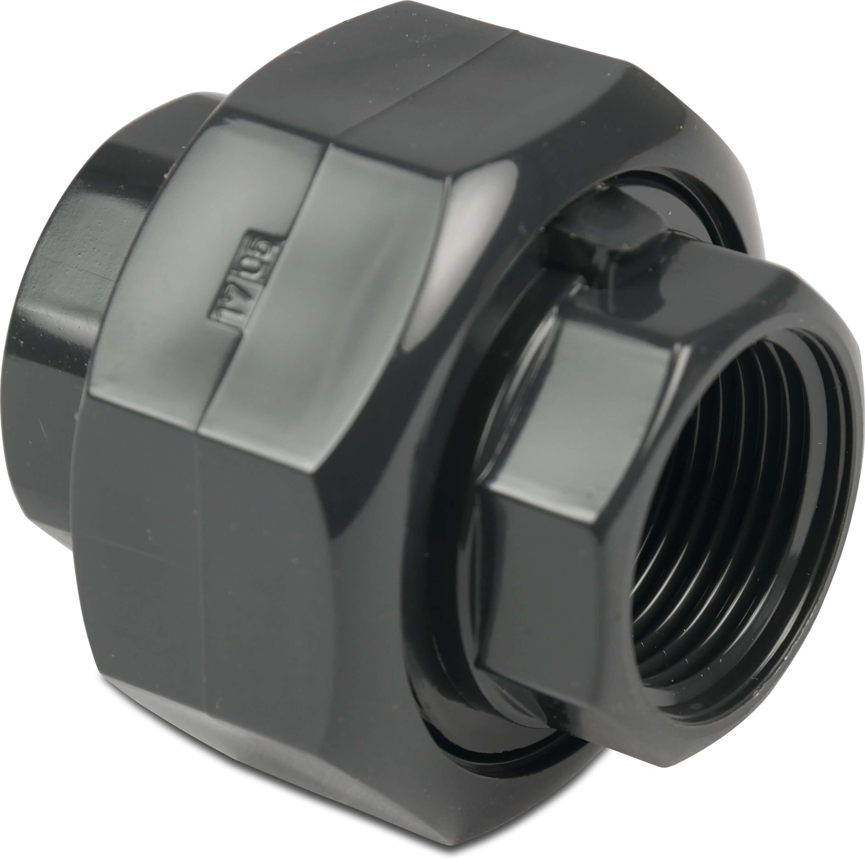 Profec Union coupler PVC-U 10bar female thread grey