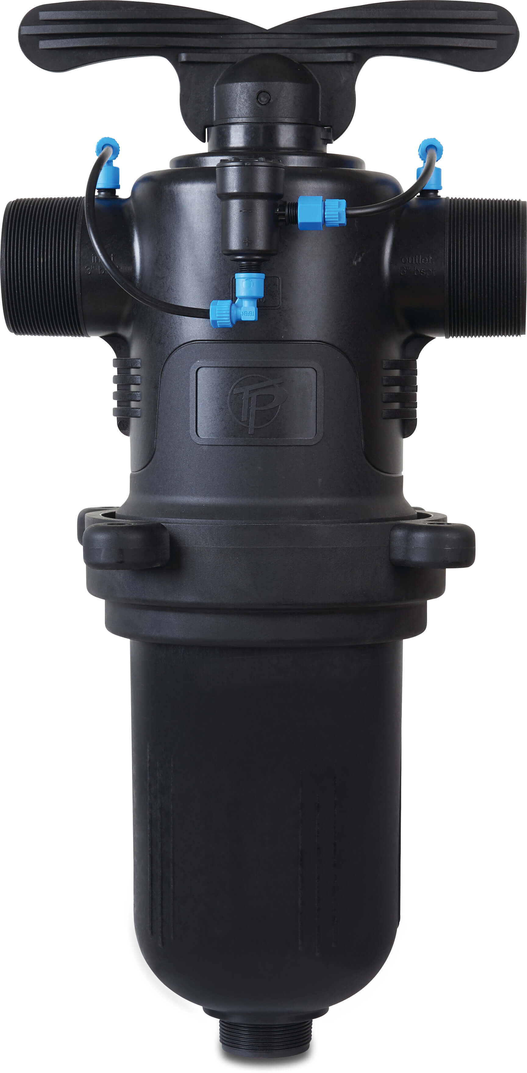 Tavlit Semi-Automatic filter fibreglass reinforced nylon 2" male thread 10bar 120micron 0,12 mm disc black type Adir One-Action Super