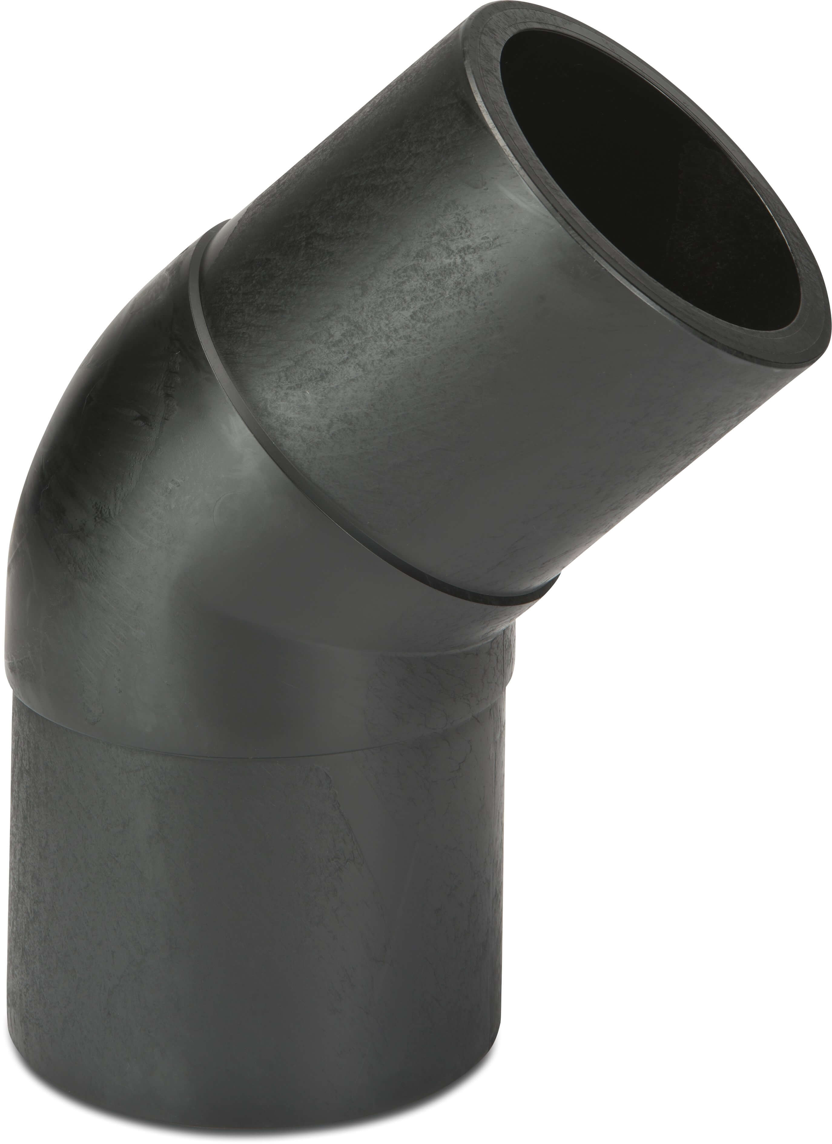 VDL Elbow 45° PE100 20 mm spigot SDR 11 10bar 16bar black DVGW/KIWA