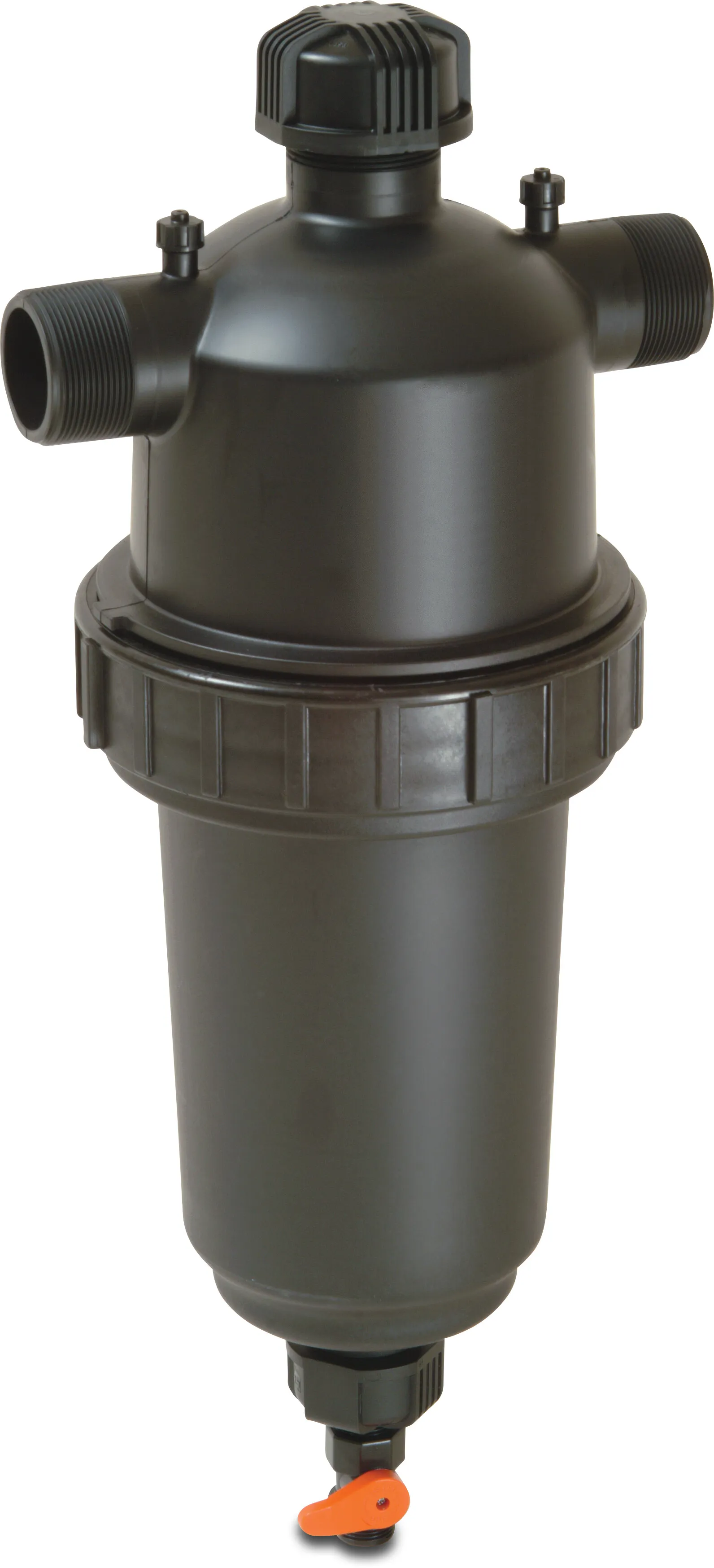 Amiad Manueller Filter PA 2" Außengewinde 10bar 130micron Edelstahl 316 Schwarz Typ T-Super