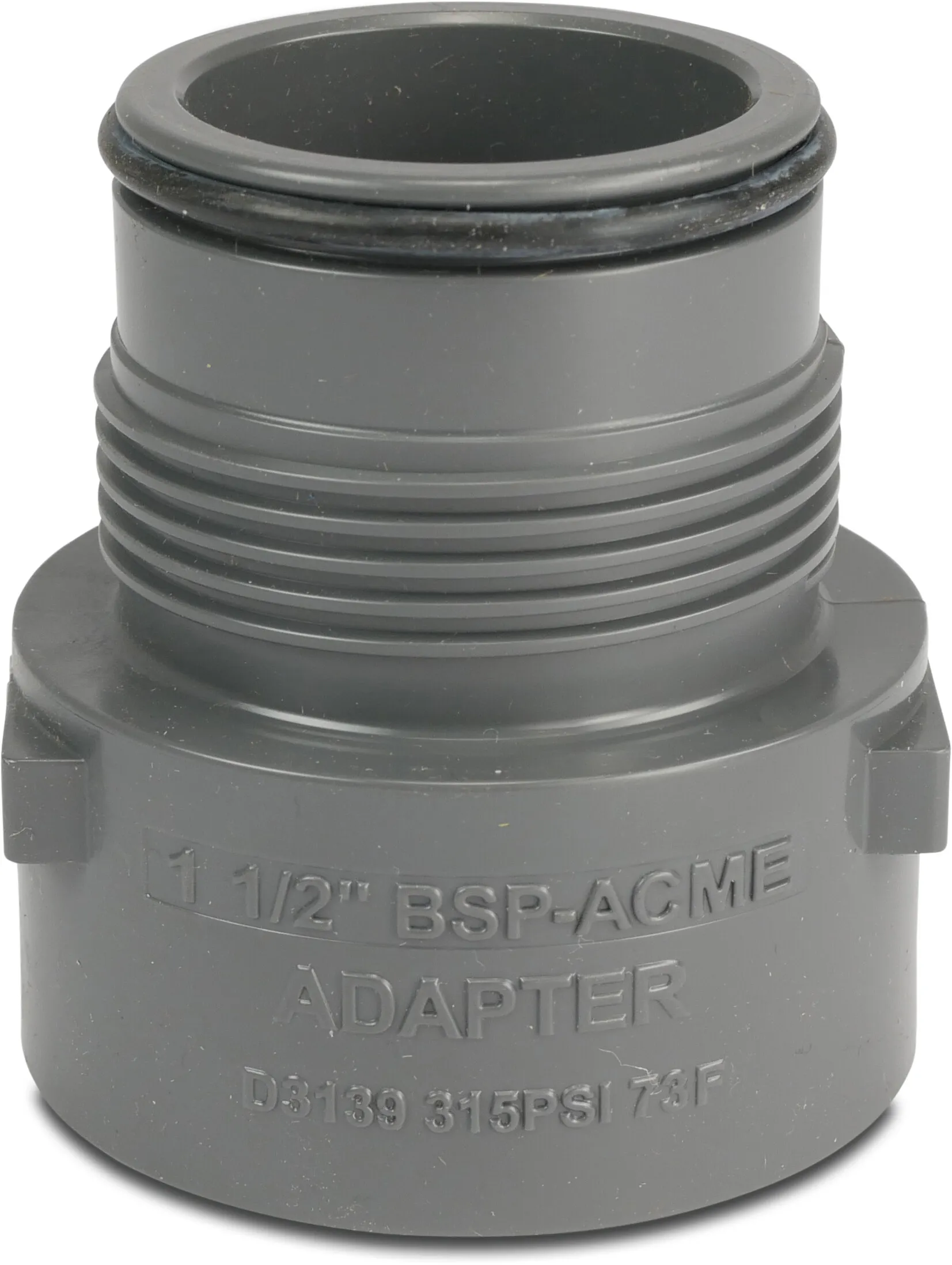 Rain Bird Adaptor plastic 1 1/2" female thread x male ACME thread grey type ADPT 150