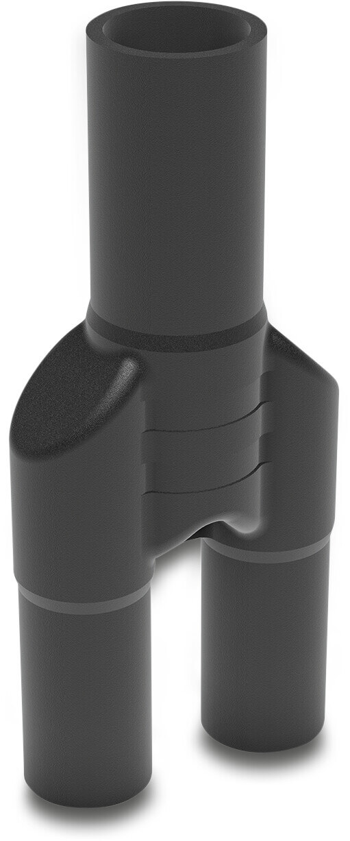Hosestück PE100 32 mm x 32 mm x 40 mm Stutzen 10bar 16bar Schwarz