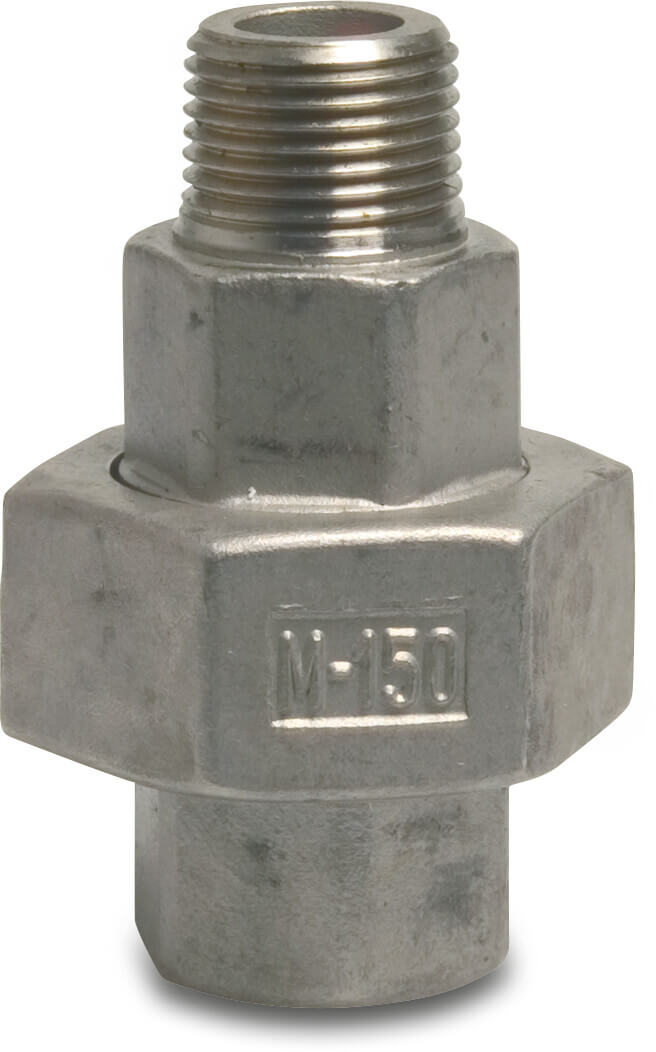 Profec Nr. 331 Verschraubung Edelstahl 316 1" Innengewinde x Außengewinde 10bar Typ Flach