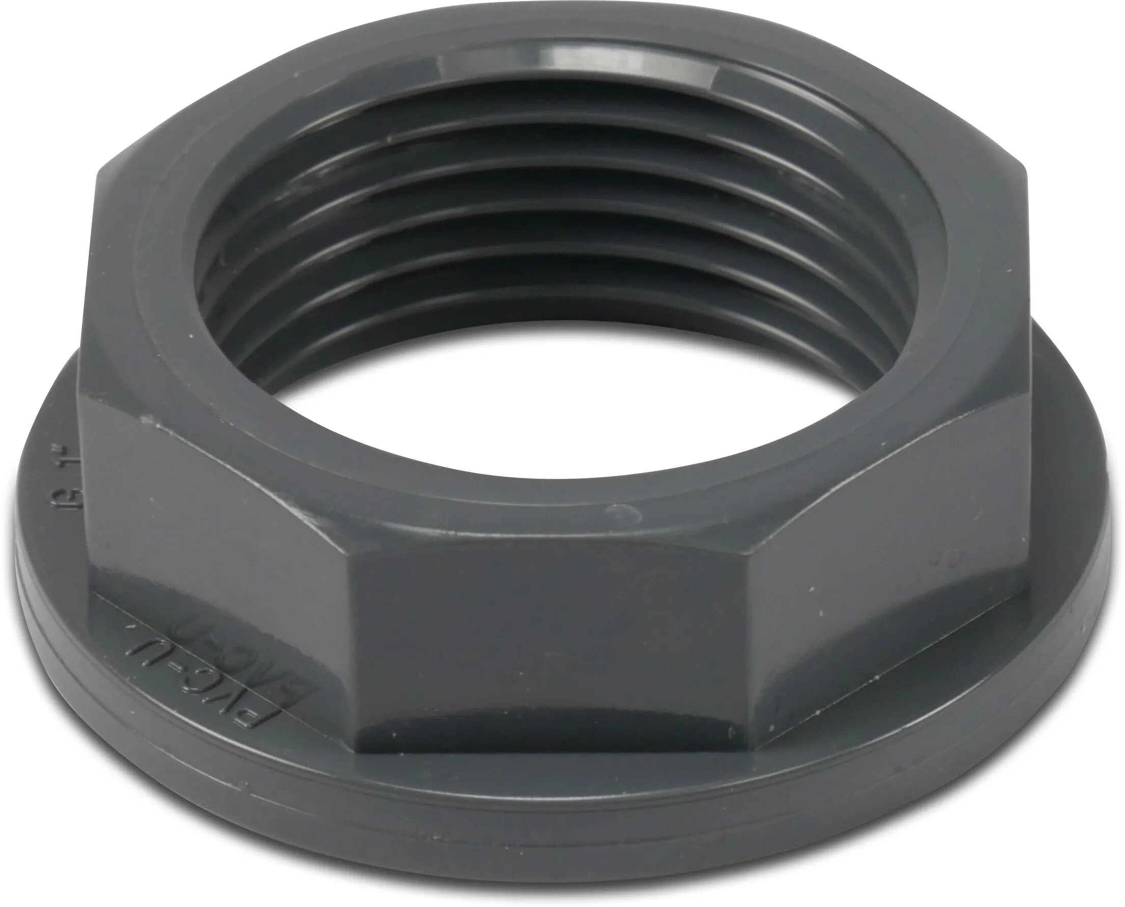 VDL Bulkhead back nut PVC-U 2" female thread grey