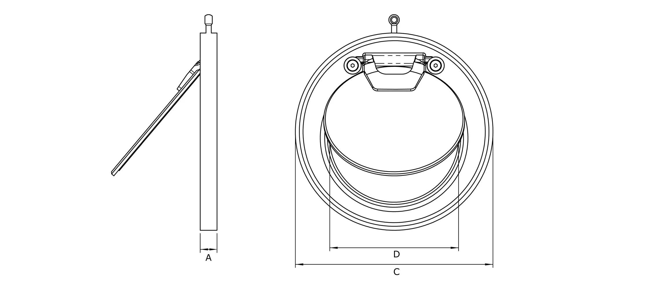 Profec Terugslagklep RVS 316 DN50 flens 16bar DN50 PN10/16 type 161