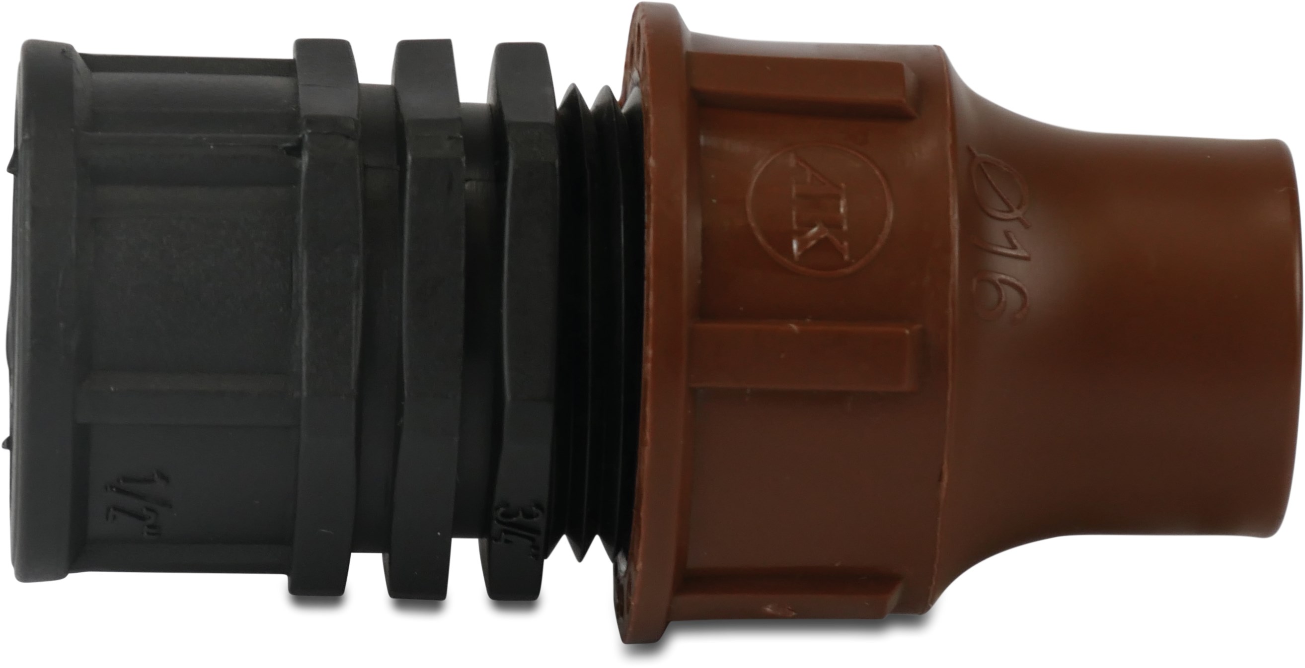 Rain Bird Adaptor PP 16 mm x 1/2" lock x female thread brown type BF-62-50 lock