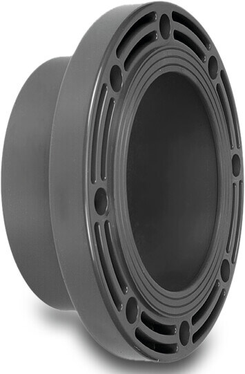 VDL Adaptateur à bride PVC-U 75 mm collage femelle 10bar DN65 gris PN10 type B