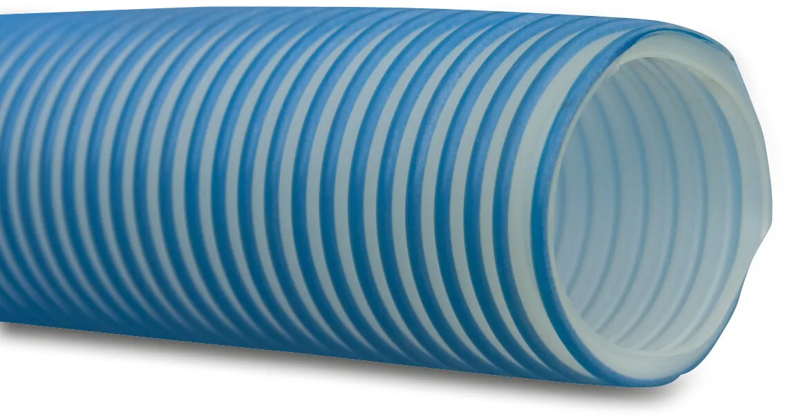 Merlett Zwembadslang PVC-U 50 mm x 61 mm 0.5bar wit/blauw 30m