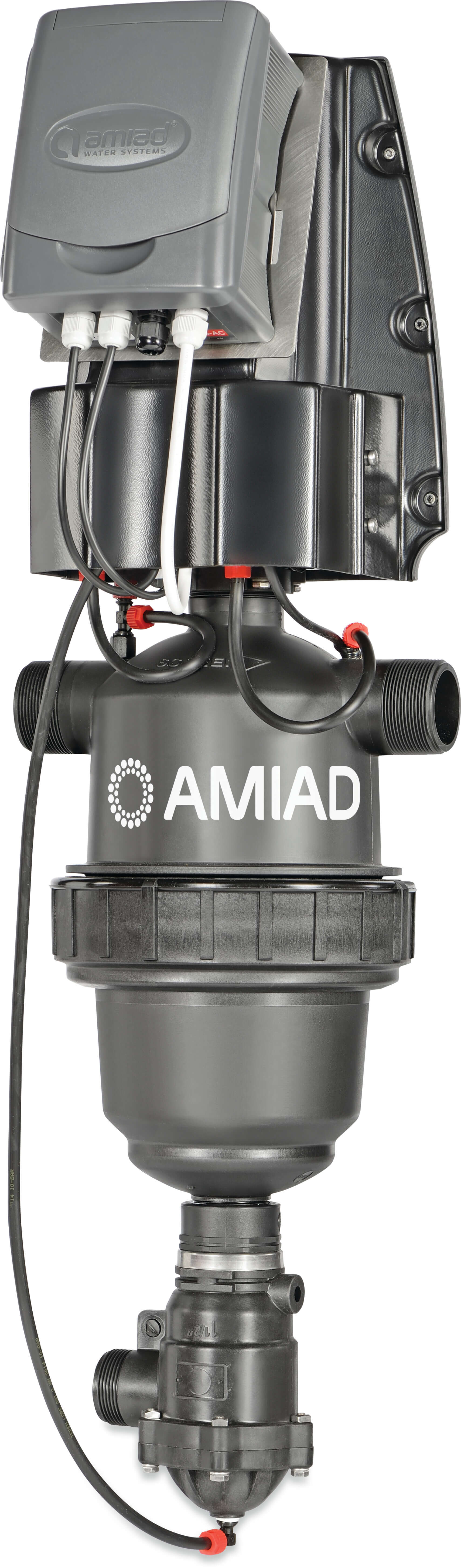 Amiad Automatic screen filter nylon 2" male thread 8bar 130micron 0,13 mm stainless steel 316 24VAC black type TAF 500