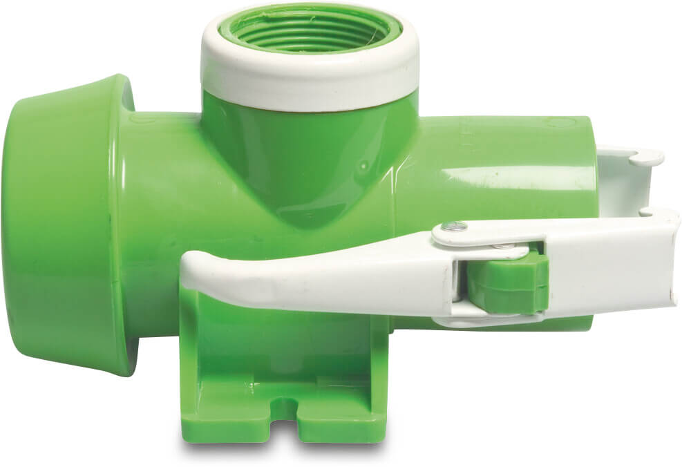 Fersil Schnellkupplung mit Regneranschluss PVC-U 50 mm x 1 1/4" x 50 mm V-Teil Fersil x Innengewinde x M-Teil Fersil 8bar Grün