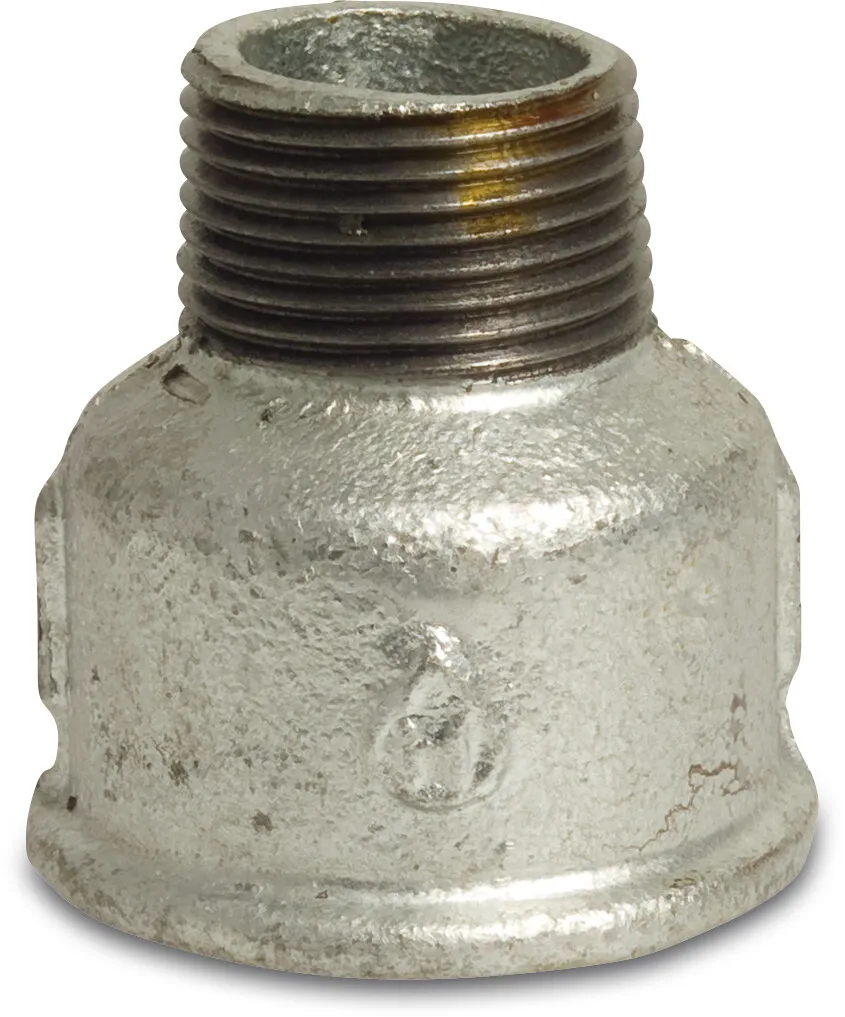 Profec Nr. 246 Reducer socket cast iron galvanised 1 1/4" x 1" female thread x male thread 25bar DVGW