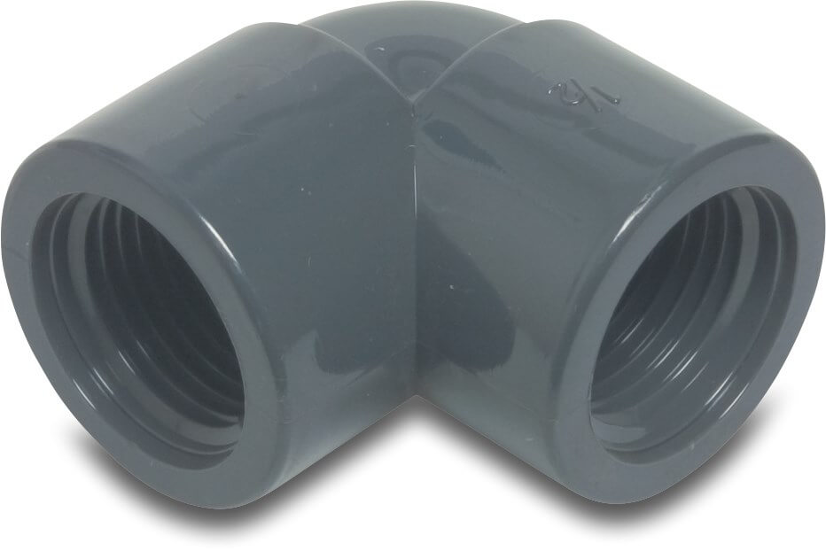 Profec Elbow 90° PVC-U 1/2" female thread 10bar grey