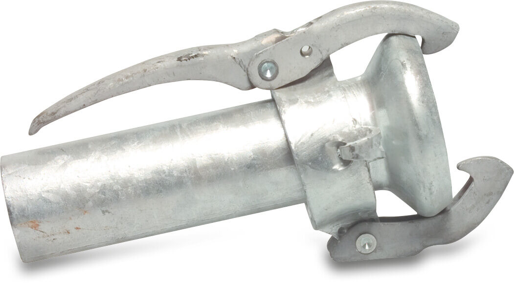 Schnellkupplung Stahl Verzinkt 108 mm x 108 mm M-Teil Kardan x Schweißstutzen Typ Kardan