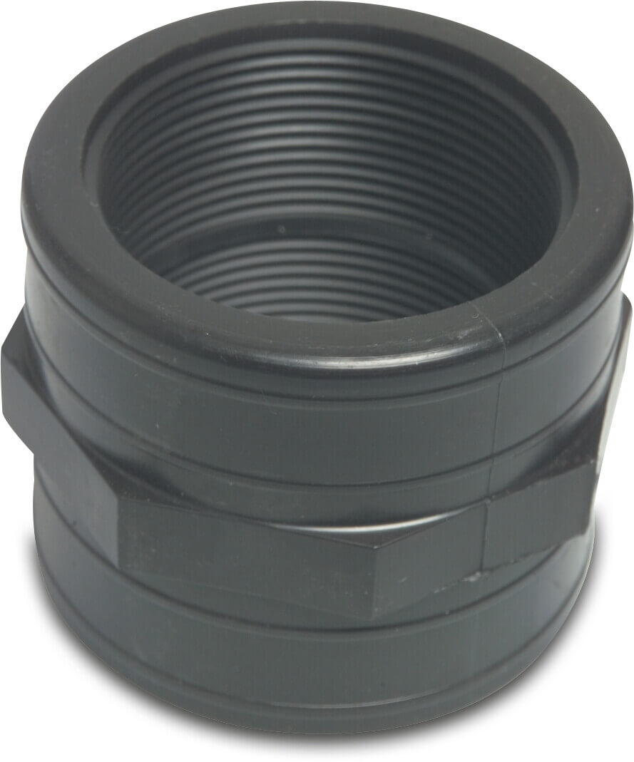 Socket PP 3/4" female thread 10bar black
