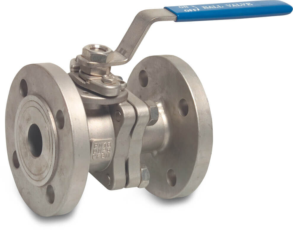 Profec Zweiteiliger Kugelhahn Edelstahl 316 DN100 DIN Flansch 16bar PN10/16 Typ 2019