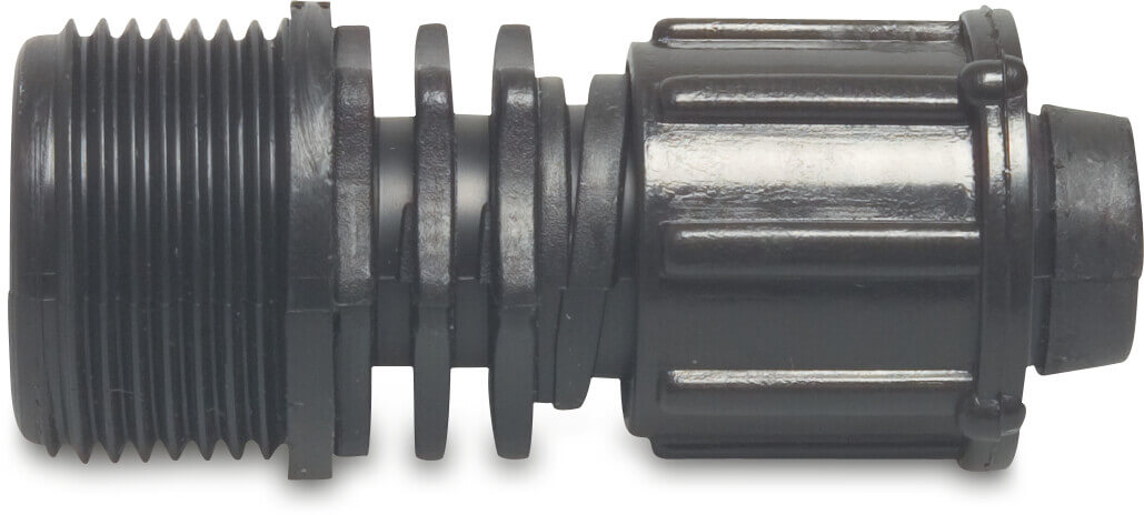 Adaptor PP 3/4" x 22 mm male thread x tape black