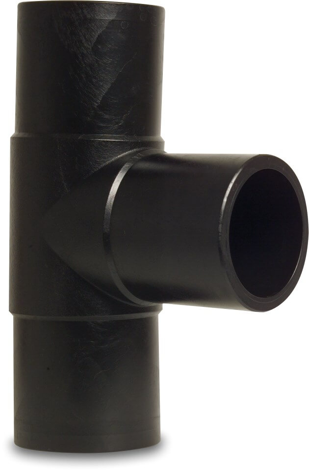 Jason T-piece 90° PE100 32 mm spigot SDR 11 24VAC 10bar 16bar black DVGW