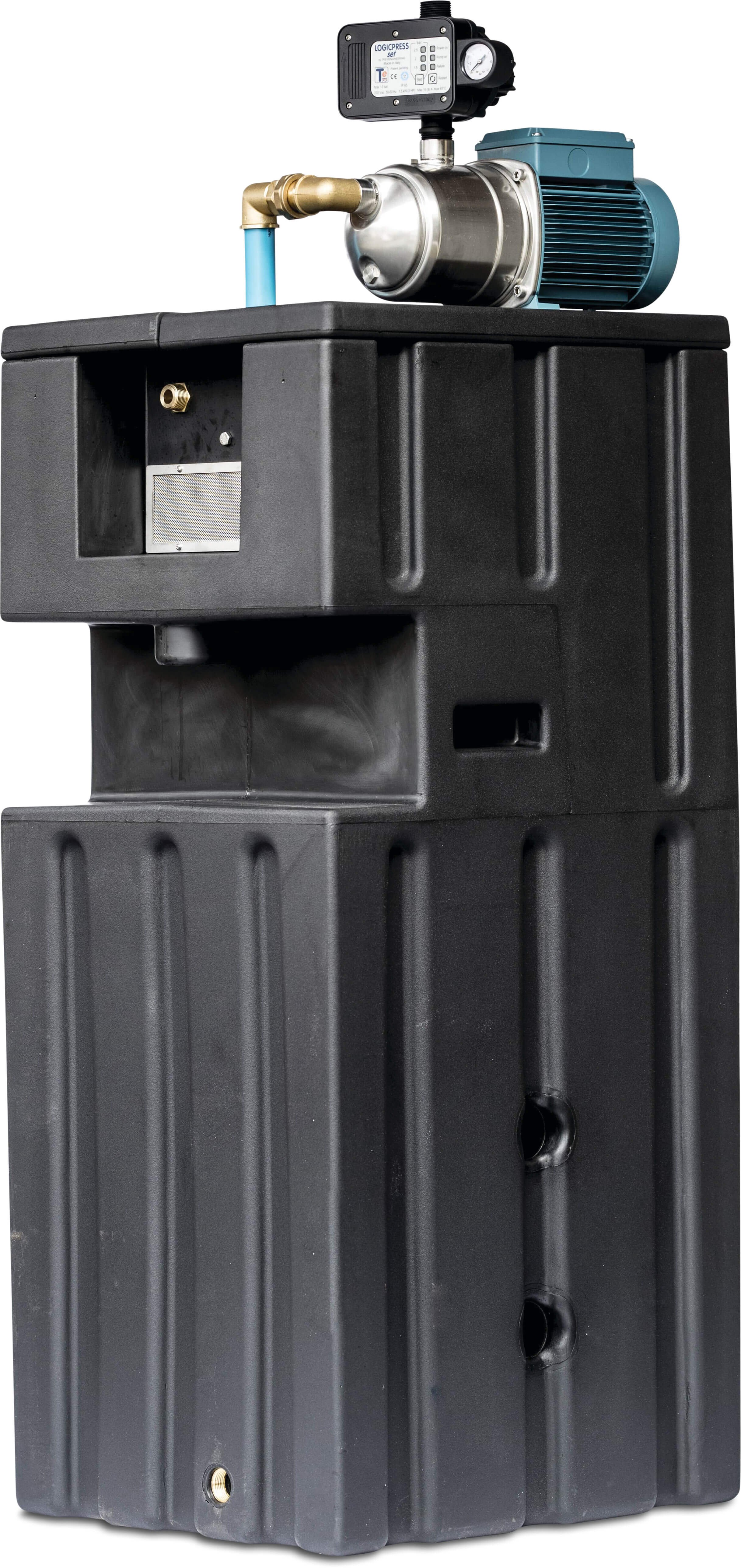Zulaufbehälter 3/4" x 1" Außengewinde 230VAC BELGAQUA Typ Combi DSCT mit MXAM 204 & Logicpres Set