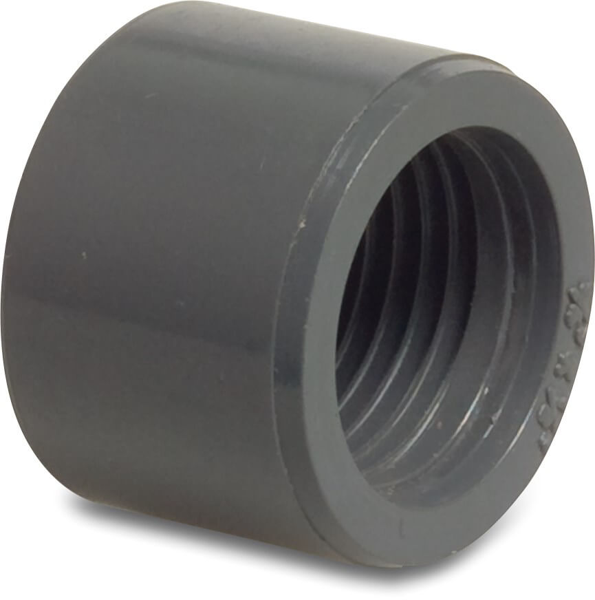 Profec Adaptor bush PVC-U 3/4" x 1/2" imperial glue spigot x female thread 10bar grey