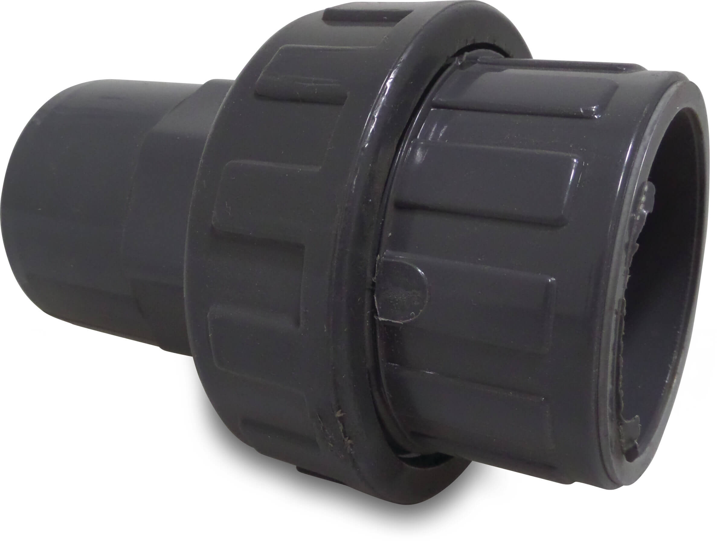 Profec Verschraubung PVC-U 63 mm Klebemuffe x Stutzen 10bar DN50 Grau