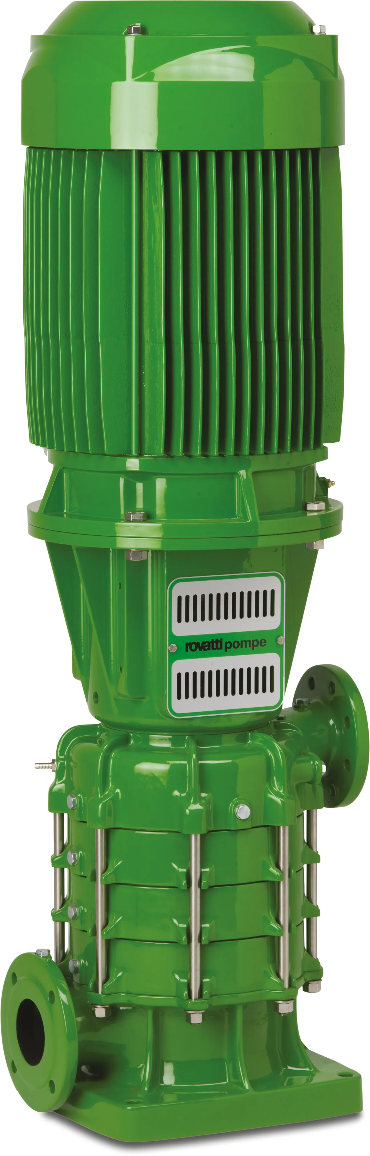 Rovatti Mehrstufige Kreiselpumpe Gusseisen DN65 x DN50 DIN Flansch 400VAC Grün Typ ME 25KV65-42/3