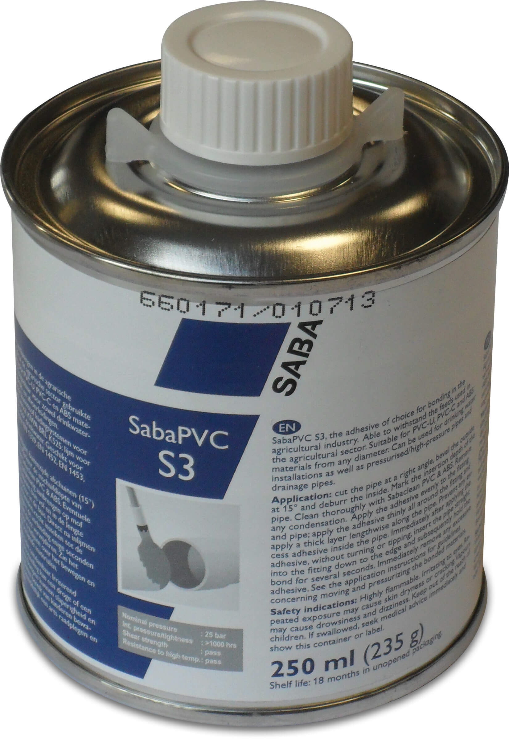 Saba PVC-Kleber 1ltr mit Pinsel KIWA Typ SabaPVC S3