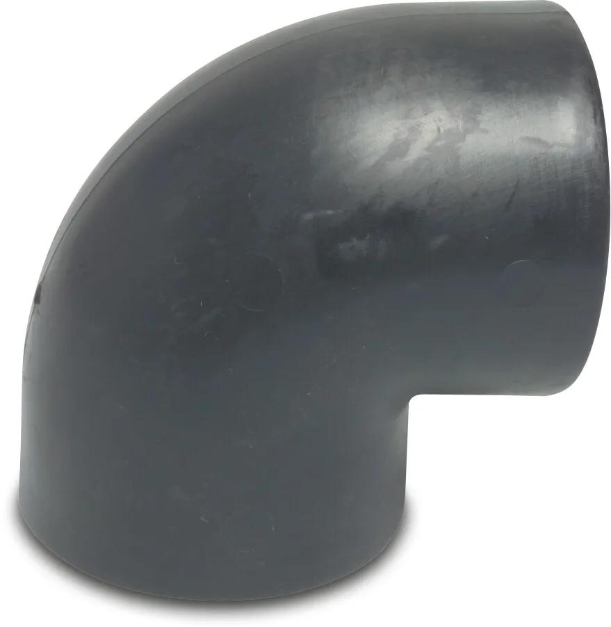 Knie 90° PP 2" binnendraad 10bar zwart P1