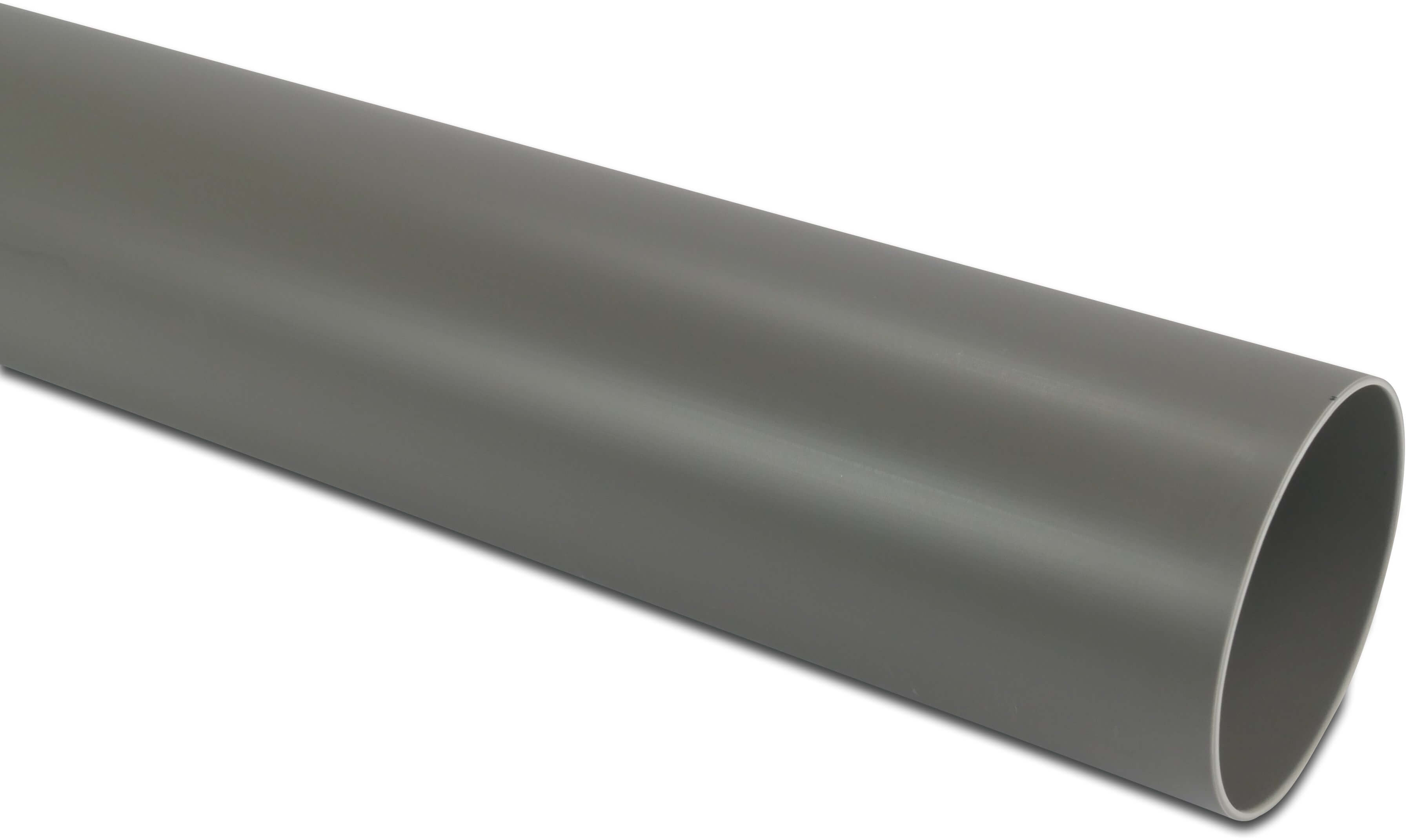 Drainage pipe PVC-U 110 mm x 3,2 mm SN4 plain grey 5m BENOR