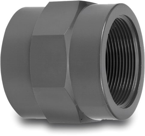 VDL Adaptor socket PVC-U 12 mm x 1/4" glue socket x female thread 16bar grey