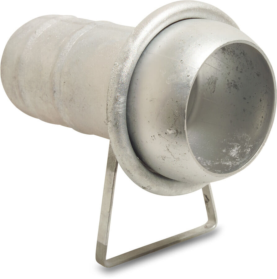 Snelkoppeling staal gegalvaniseerd 150 mm x 152 mm V-deel Italiaans x slangtule 8bar type Italiaans