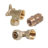 Brass transition compression fittings