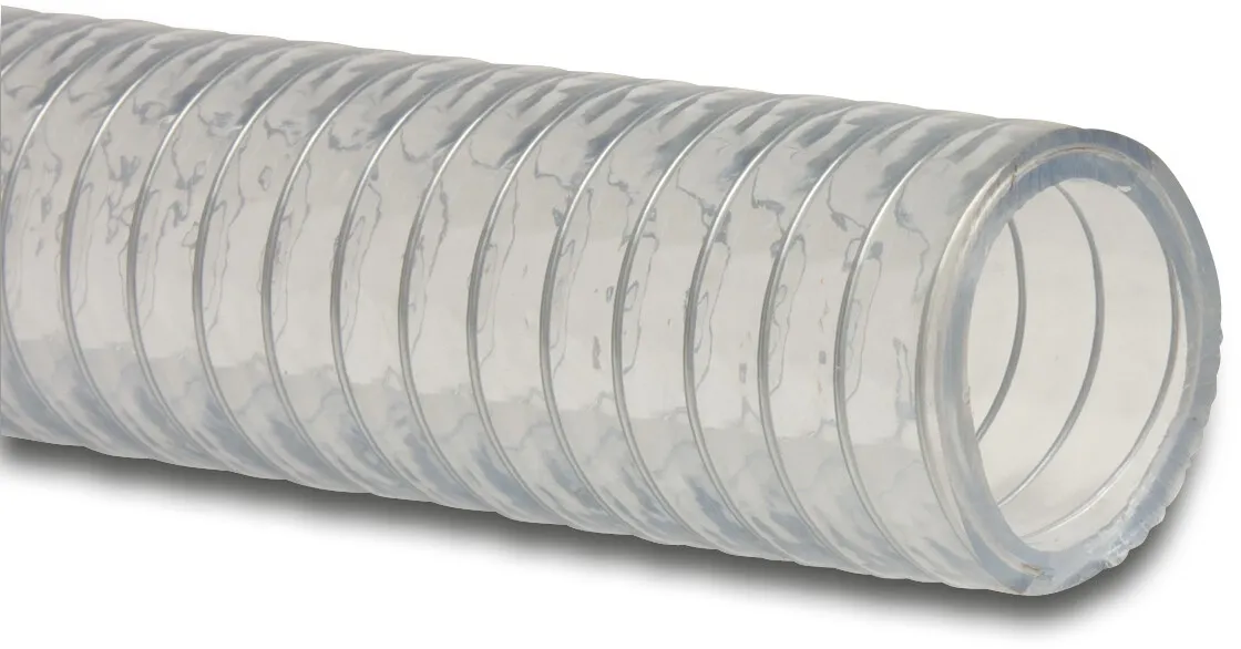 Profec Suge- og trykslange PVC/stål 19 mm x 25,2 mm 6bar 0.9bar transparent 50m type Profecsteel