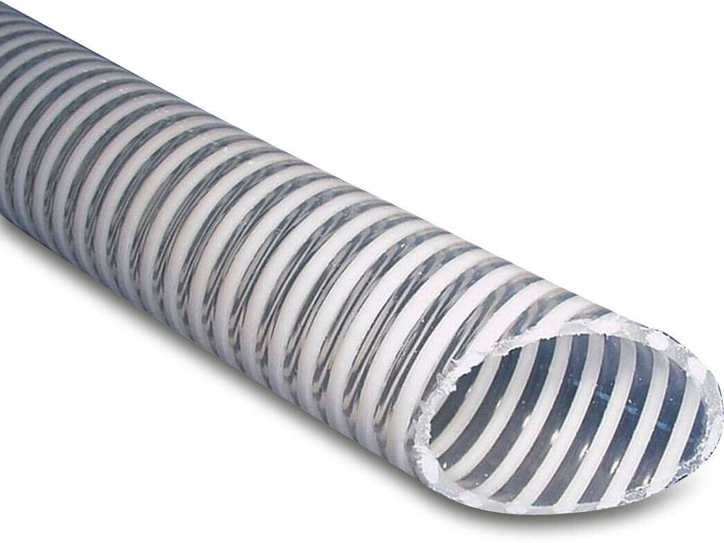 Profec Spiral suction hose PVC 51 mm x 57,6 mm x 3,3 mm 5bar 0.6bar transparent 50m type Multi-Purpose S.E.