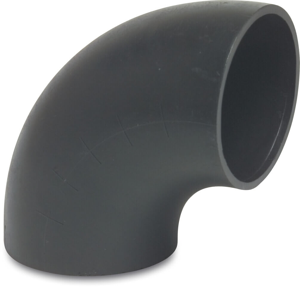 Bend 88° PE80 75 mm welding spigot SDR26 4bar black
