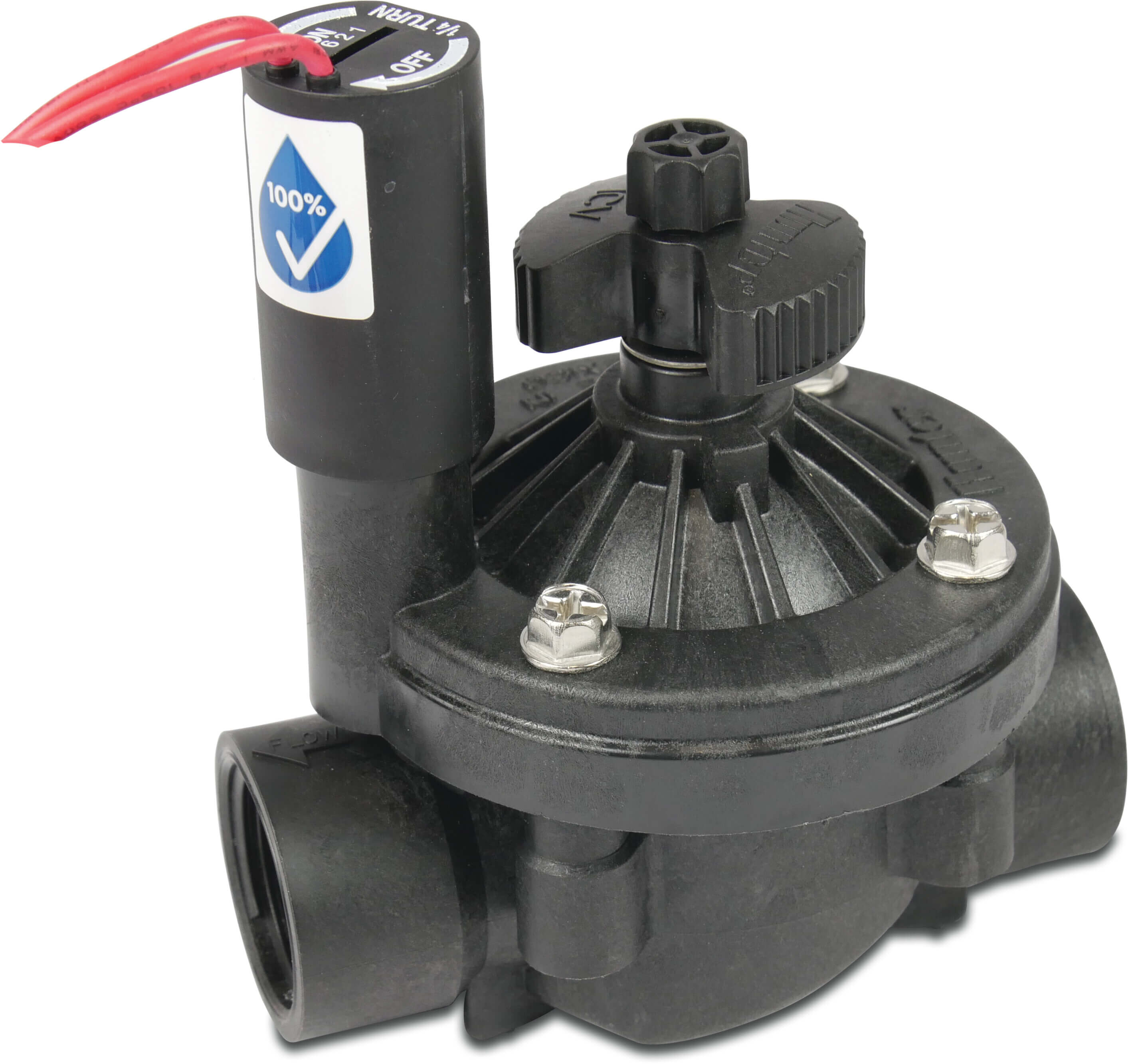 Hunter Solenoid valve glass-filled nylon 2" female thread 15bar 24VAC type ICV-201-GB-FS with flow control