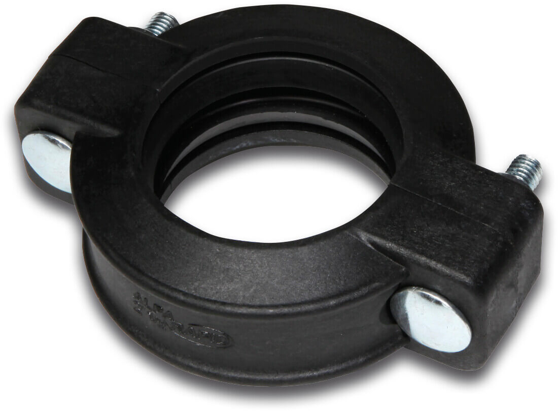 Pipe clamp PA glass fibre reinforced 6"