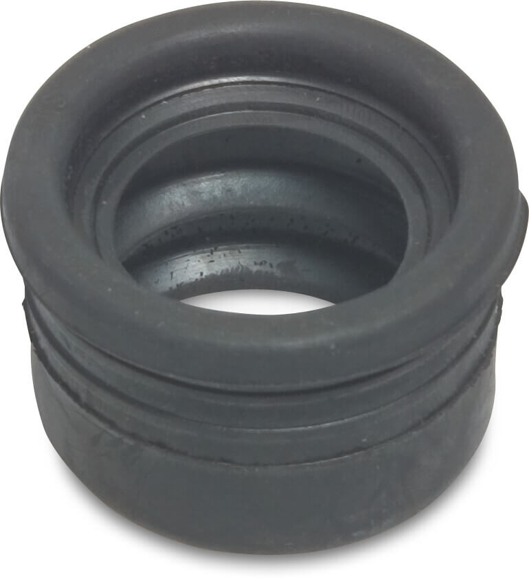 Reduzierstück Gummi 75 mm x 50 mm Stutzen x Steckmuffe Schwarz