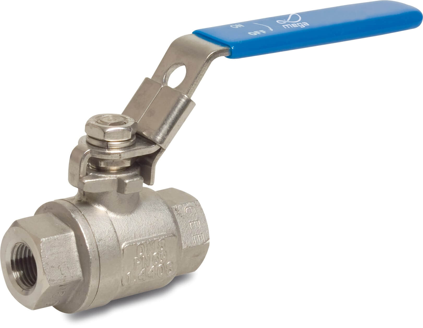 Profec 2-piece ball valve stainless steel 316 1/4" female thread 64bar