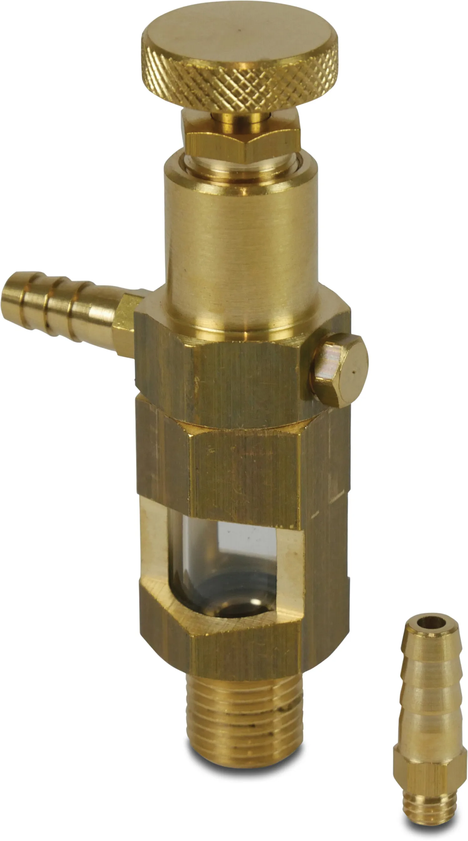 MZ Schmiernippel Messing 1/4" x 7 mm Außengewinde x Schlauchende 0300