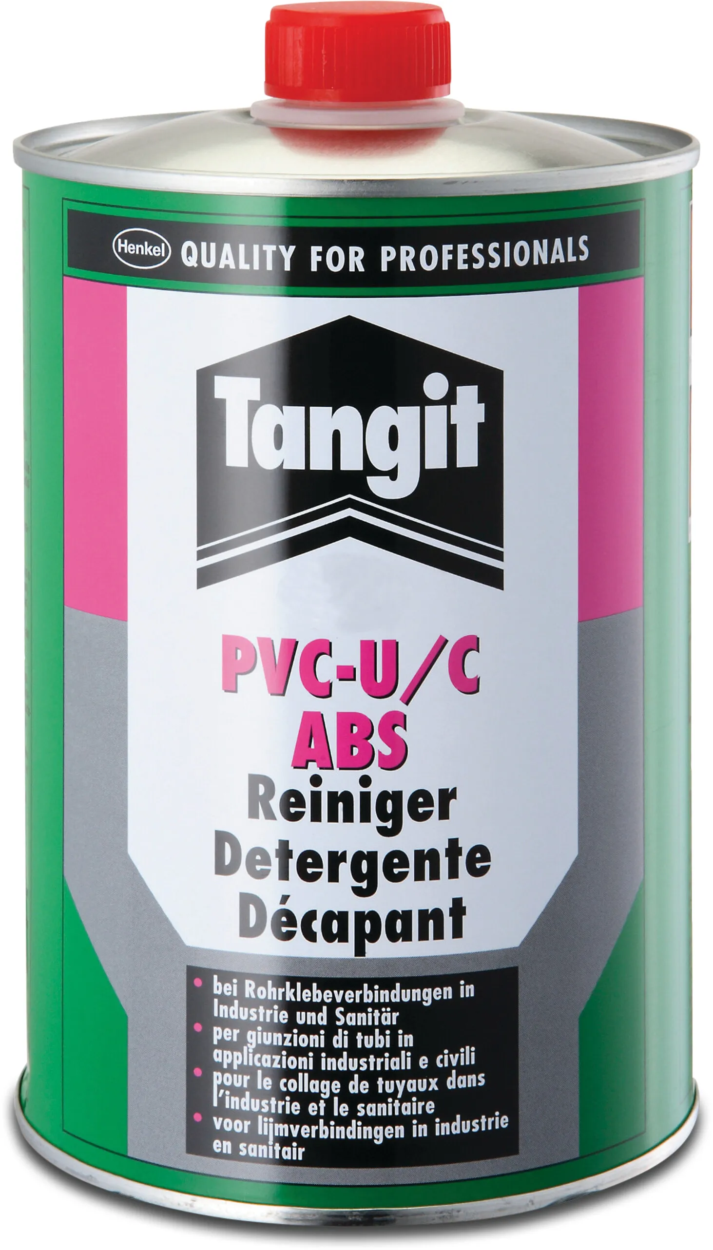 Tangit Reiniger 1ltr Typ PVC-U/C ABS Label EN/DE/NL/FR/IT