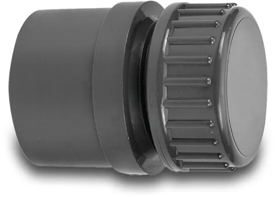 VDL Endesæt PVC-U 20 mm x 1/2" limmuffe 10bar grå