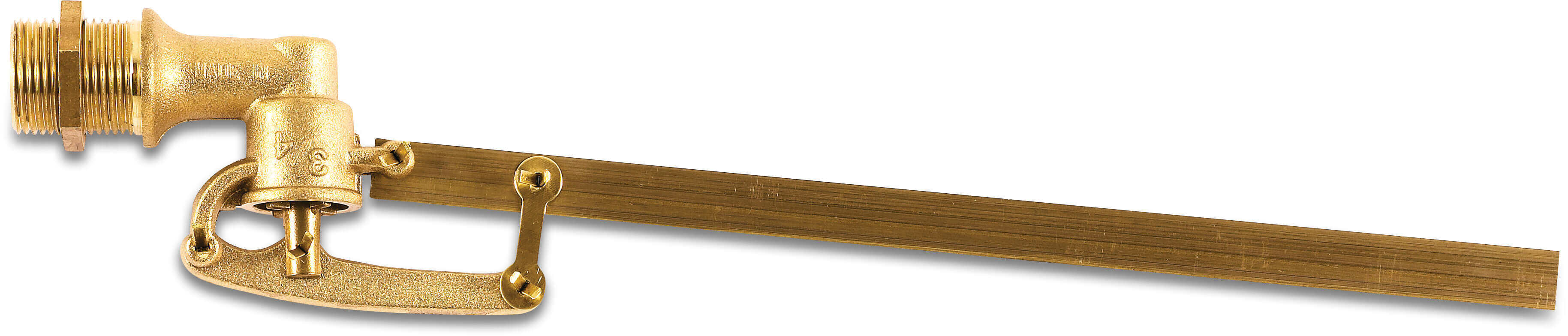Flydeventil messing 1" udvendig gevind 5bar type med glidebjælke