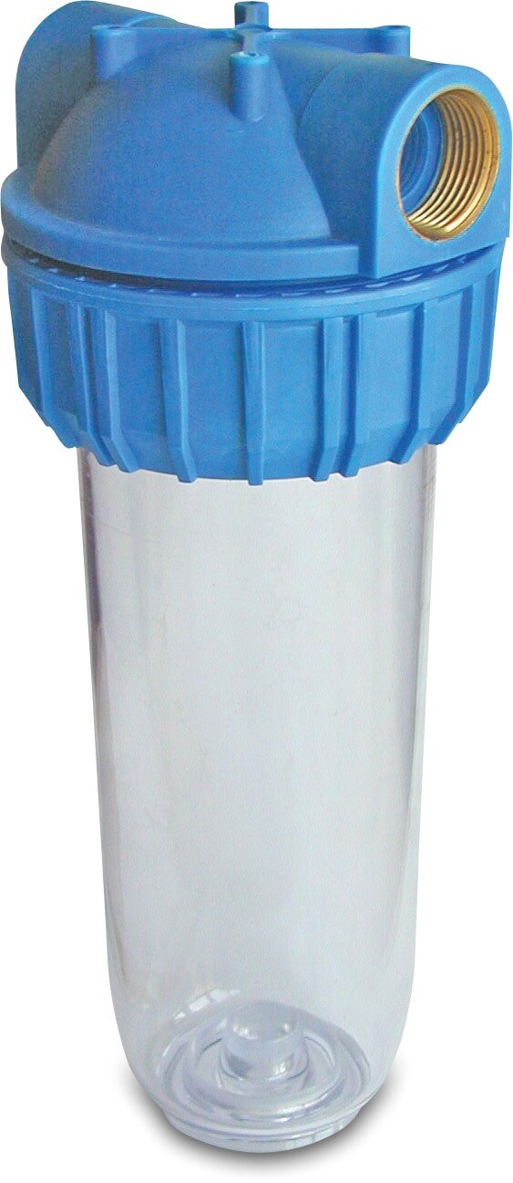 Filter casing plastic 3/4" female thread 10bar without element blue