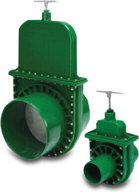 Zugschieber PVC-U 160 mm Stutzen 4bar Grün