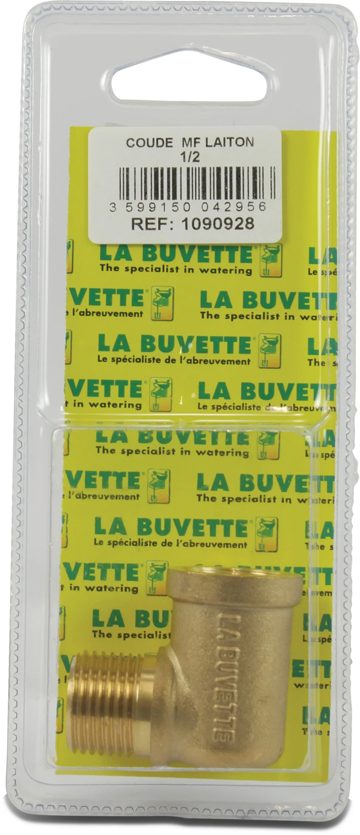 La Buvette Vinkeltilslutning 1/2" GZ blisterpakke